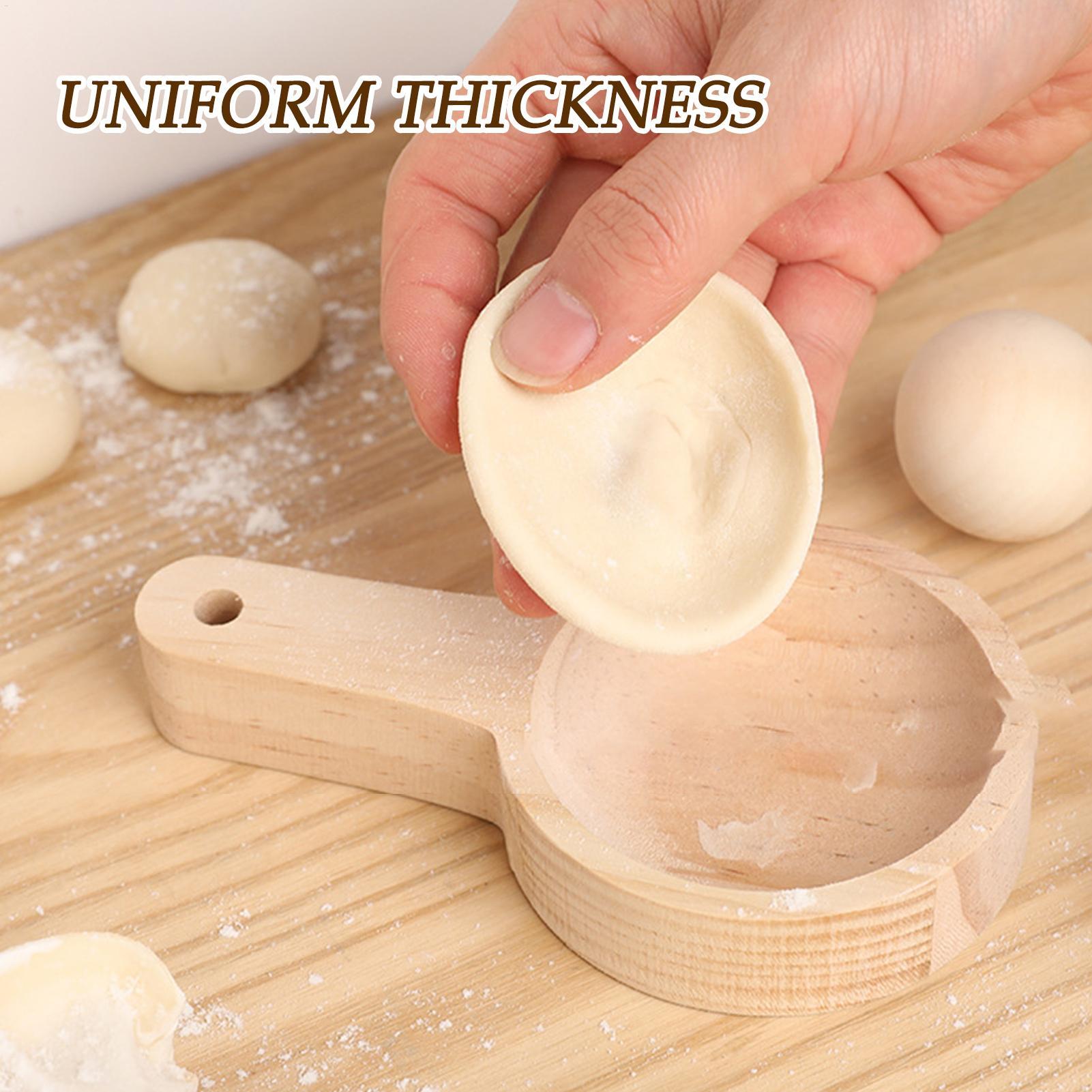 Kitchen Gadgets Dumpling Maker - 丸型手持ち餃子皮メーカー 餃子ラッパープレス バンズ、ワンタン、パイ、ペストリー、ベーキング、家庭用キッチン調理器具