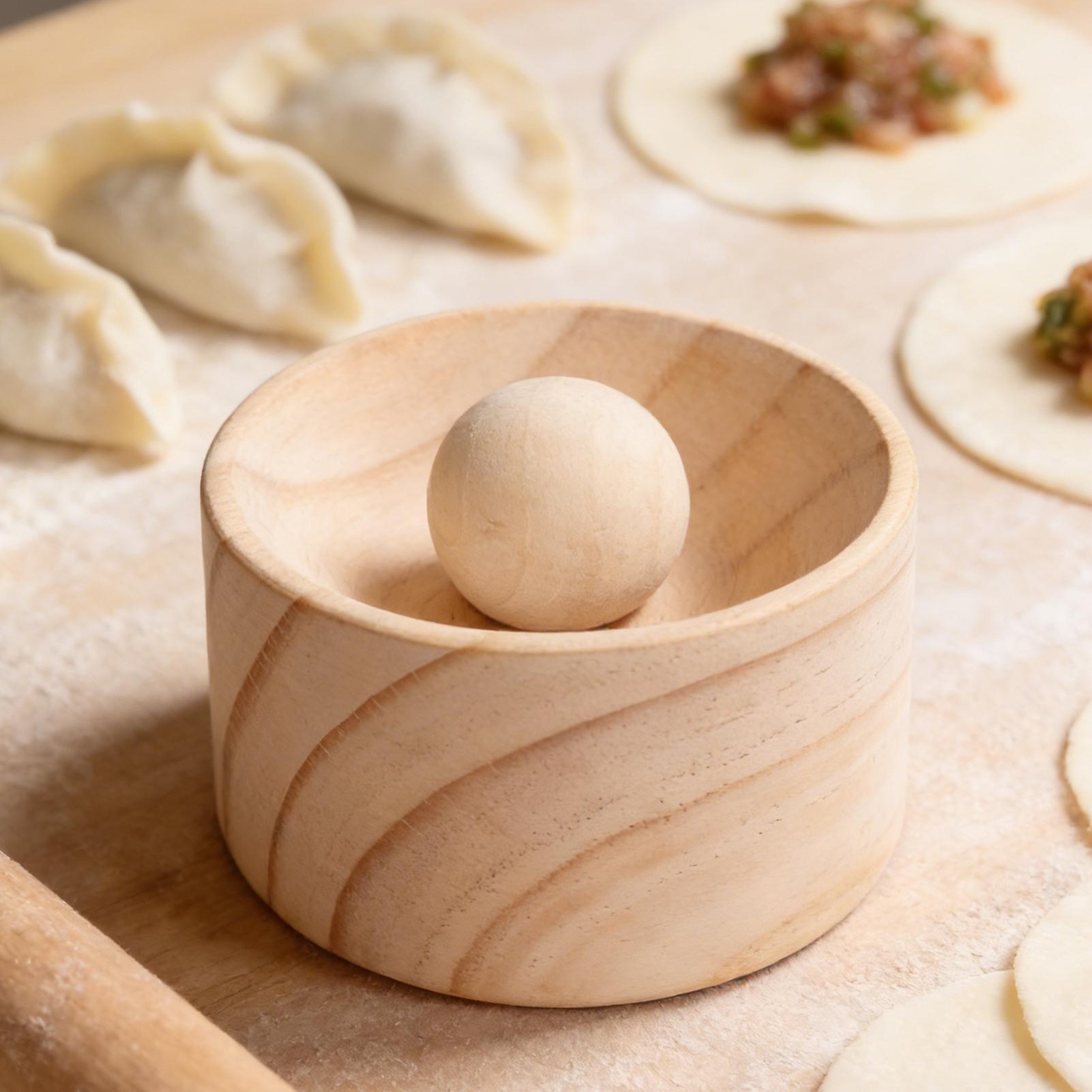 Kitchen Gadgets Dumpling Maker - 餃子メーカー ノンスティック木製手動キッチンガジェット 餃子型皮製造プレス機 家庭用キッチンアパートレストラン用