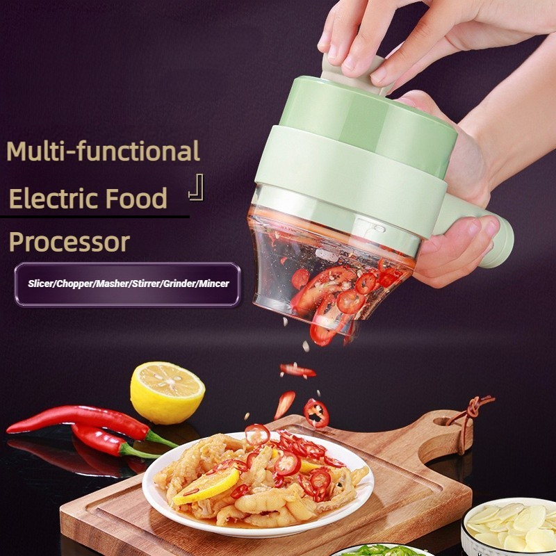 Kitchen Gadgets You Need - ワイヤレス電気フードプロセッサー、野菜カッター、フルーツスライサー、ガーリックマッシャー、ミンサー、ハンドヘルドスターラー、キッチンアクセサリー