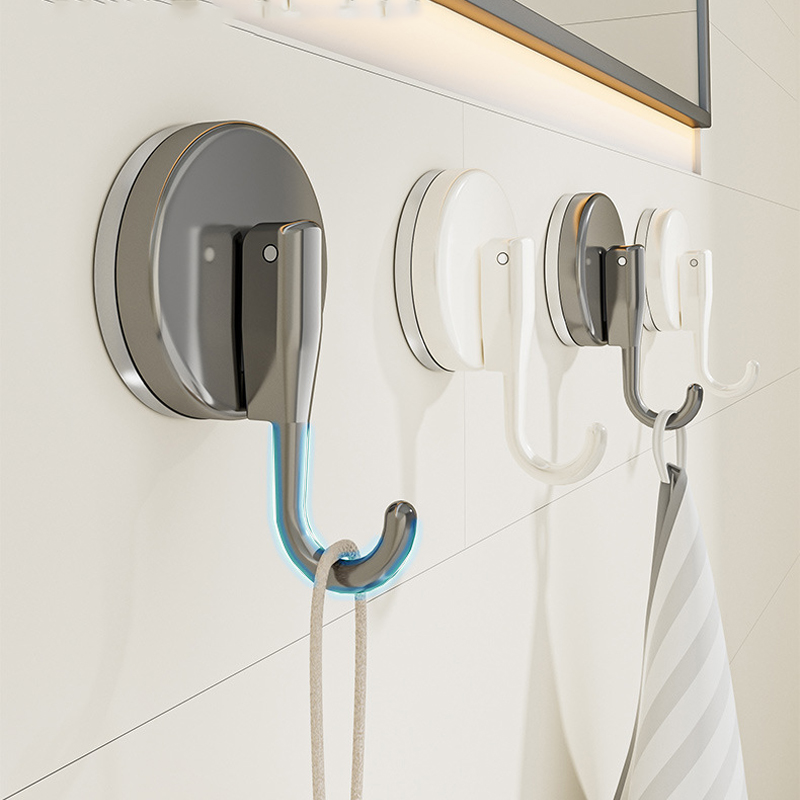Kitchen Gadgets And Accessories - 吸盤フックパンチフリー多機能吊り下げキー衣類フック浴室ローブコートタオルフックキッチンオーガナイザーaccessorie