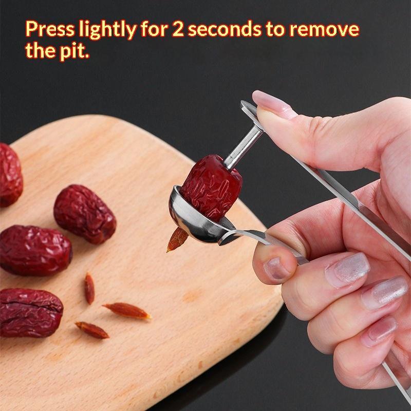 Kitchen Gadgets Tools - ステンレス製の赤いナツメ種抜きツール – 種抜き器キッチンガジェット