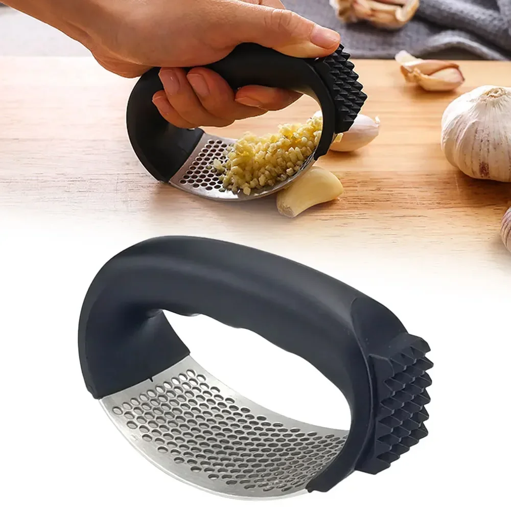 Kitchen Gadgets Vegetable Chopper - 耐久性のあるステンレス製手動ガーリックチョッパーミンサープレス、お手入れ簡単キッチンガジェット、新鮮なニンニクや野菜、料理に最適