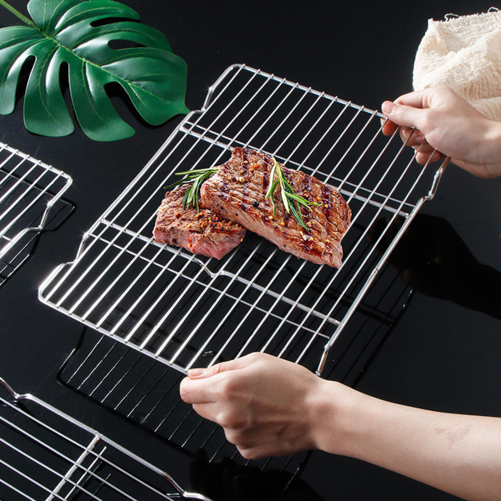 Kitchen Gadgets You Need - ステンレススチール バーベキューメッシュマット 再利用可能 耐熱性 BBQ ベーキングネットパッド