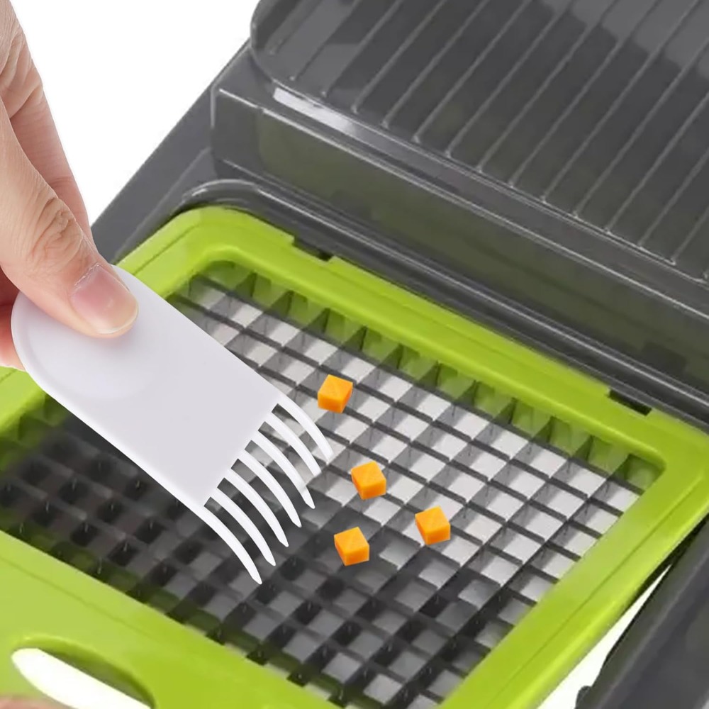Kitchen Gadgets Vegetable Chopper - 2個入り野菜チョッパー洗浄ブラシツール 多目的ホワイトプラスチック製玉ねぎダイサーカッタークリーナー ほとんどのサラダチョッパーと互換性あり 食洗機対応 キッチンガジェット
