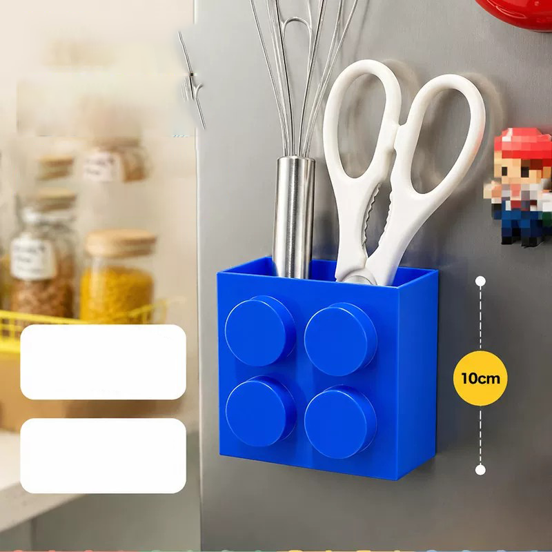 ビルディングブロック型マグネット収納ボックス 多色 冷蔵庫マ - Kitchen Utensil Holder のレビューと価格