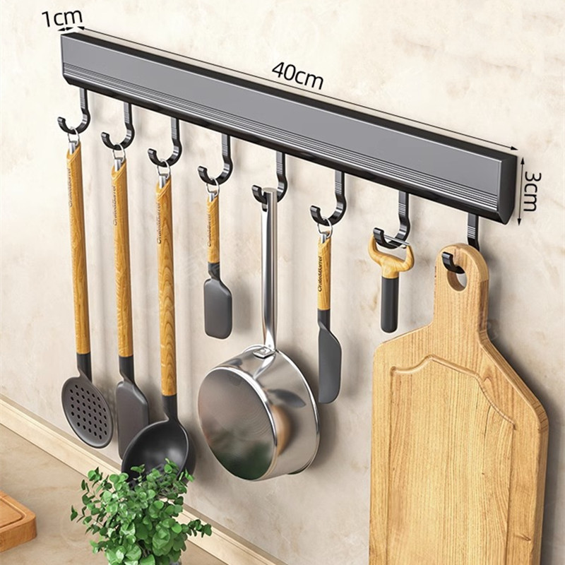 パンチなしの壁掛けラック,キッチンフック,アルミスペース,多 - Kitchen Gadgets Needed のレビューと価格