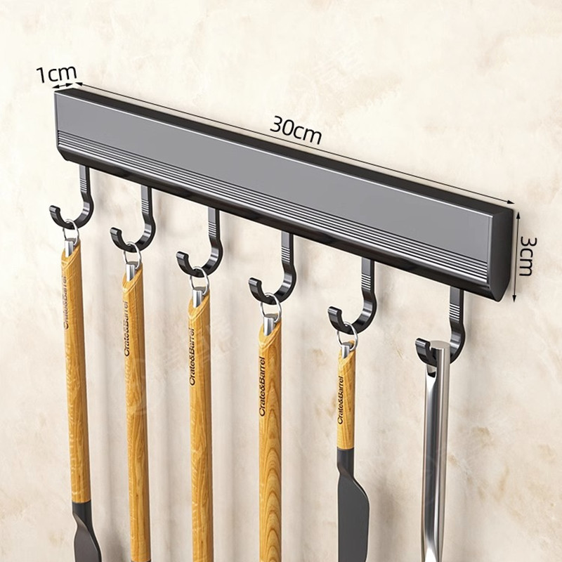 パンチなしの壁掛けラック,キッチンフック,アルミスペース,多 - Kitchen Gadgets Needed のレビューと価格