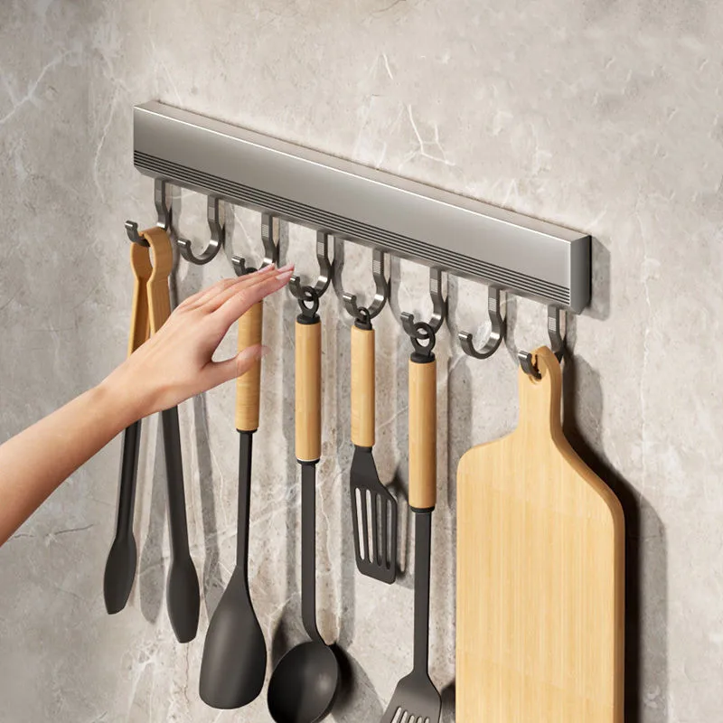 パンチなしの壁掛けラック,キッチンフック,アルミスペース,多 - Kitchen Gadgets Needed のレビューと価格