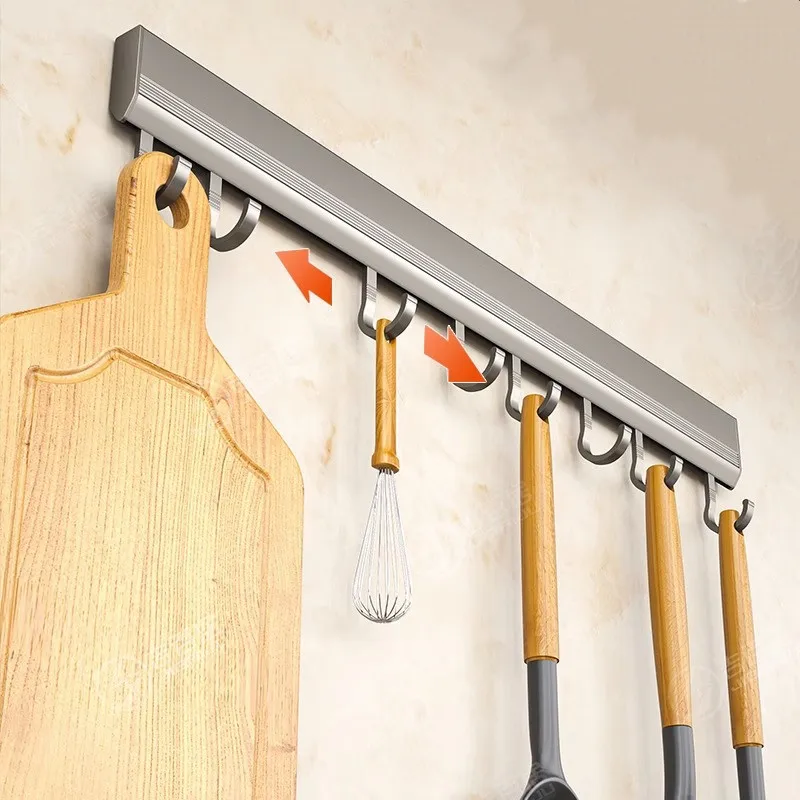 パンチなしの壁掛けラック,キッチンフック,アルミスペース,多 - Kitchen Gadgets Needed のレビューと価格