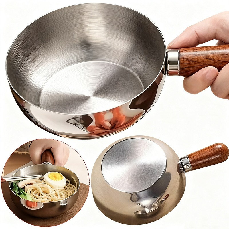 ステンレス製ソースパン ミルクパン くるみ材の木製ハンドル付 - Kitchen Gadgets And Accessories のレビューと価格