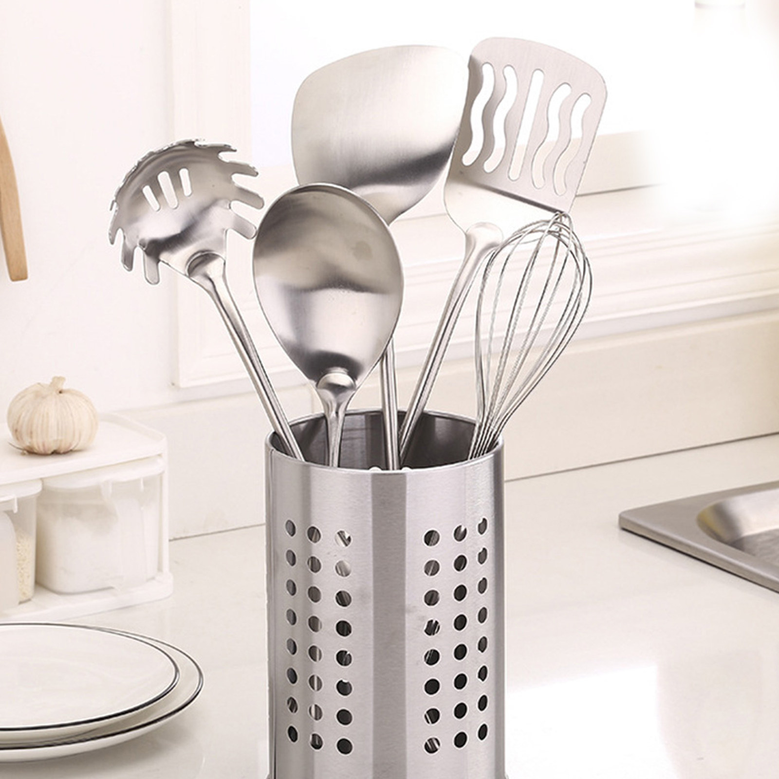 1セットステンレス製箸立て 広幅高さ大容量 キッチン用品オー - Kitchen Utensil Holder のレビューと価格