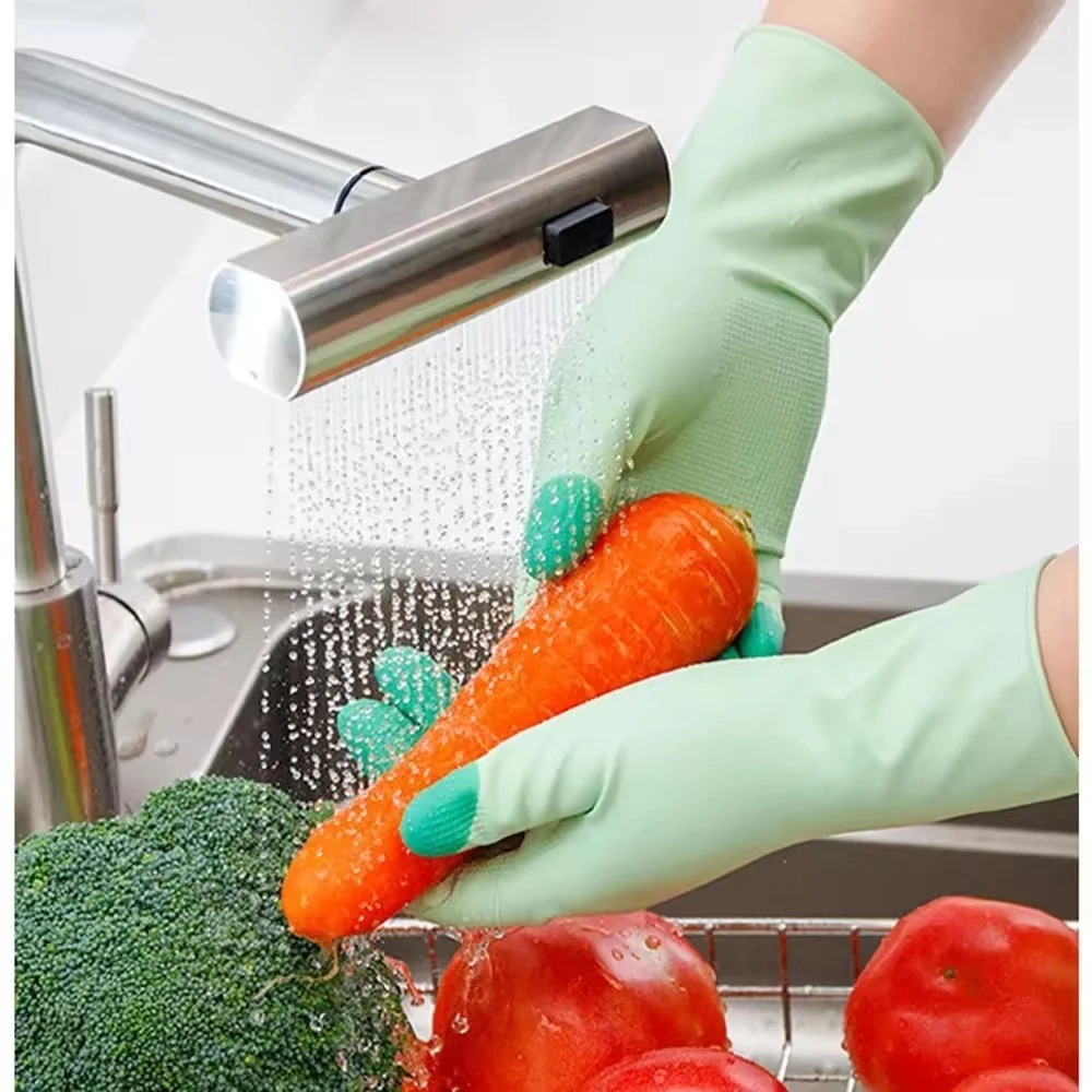 シリコン製食器洗い用クリーニンググローブ キッチン用品 滑り - Kitchen Gadgets Needed のレビューと価格