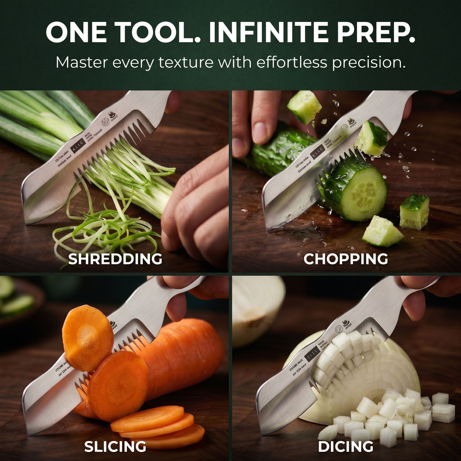 新しい多機能ネギカッター ステンレス製 緑玉ねぎスライサー  - Kitchen Gadgets Vegetable Chopper のレビューと価格