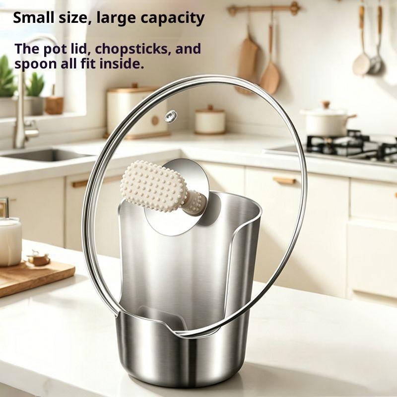ステンレス製スプーンホルダーラック、蓋と調理器具ホルダー、多 - Kitchen Utensil Holder のレビューと価格