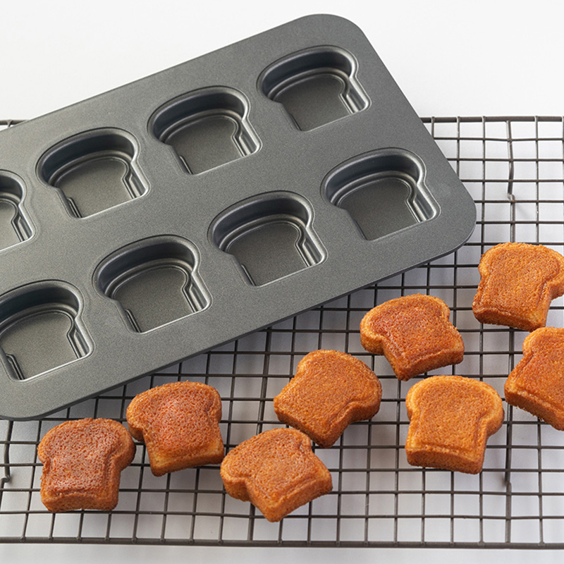 8 空洞トーストパンパターン炭素鋼ケーキ型マドレーヌマフィン - Kitchen Gadgets And Accessories のレビューと価格