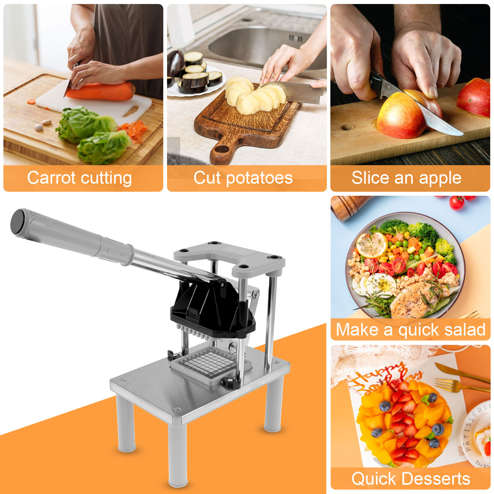 業務用野菜フルーツチョッパーフレンチフライカッター 替刃2枚 - Kitchen Gadgets Vegetable Chopper のレビューと価格