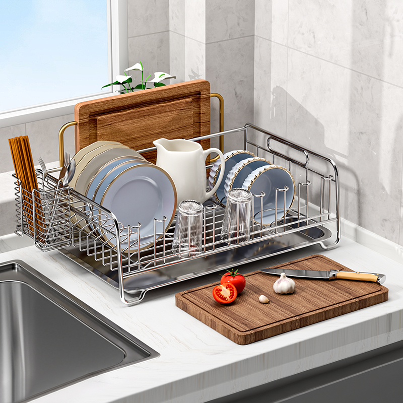 ステンレス鋼304製キッチン収納ラック、食器乾燥かご、ボウル - Kitchen Utensil Holder のレビューと価格