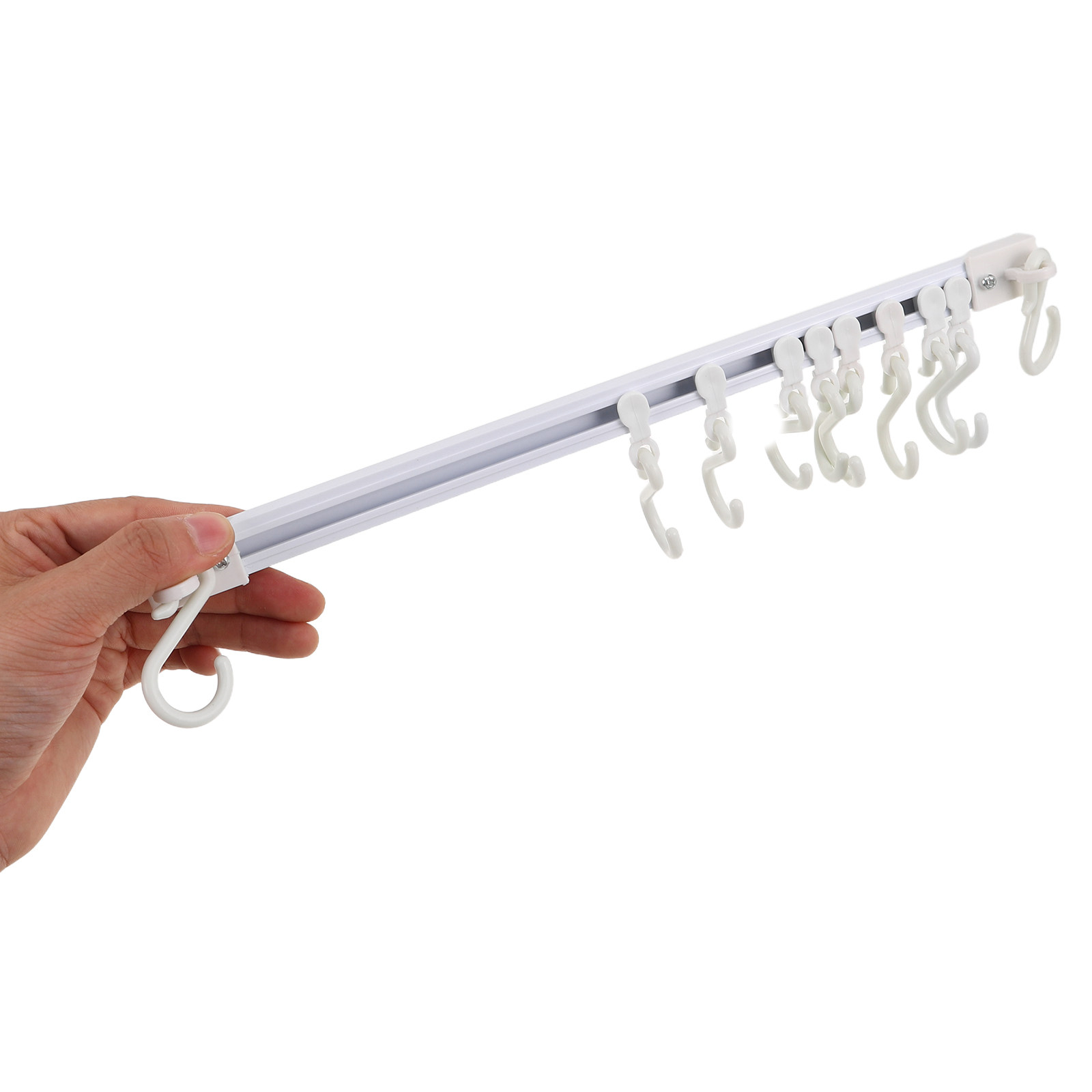 2セット スライド式レールフック 壁掛けキッチン用品ラック  - Kitchen Utensil Holder のレビューと価格