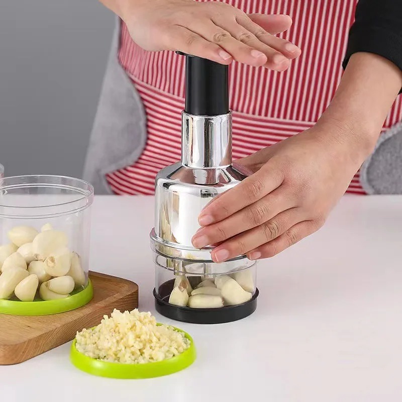 新しいステンレス製ガーリックプレスと玉ねぎチョッパー、多機能 - Kitchen Gadgets Vegetable Chopper のレビューと価格