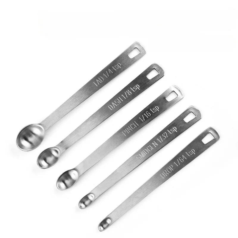 新しい 5 ピース/セットミニ計量スプーンセットステンレス鋼 - Kitchen Gadgets Needed のレビューと価格