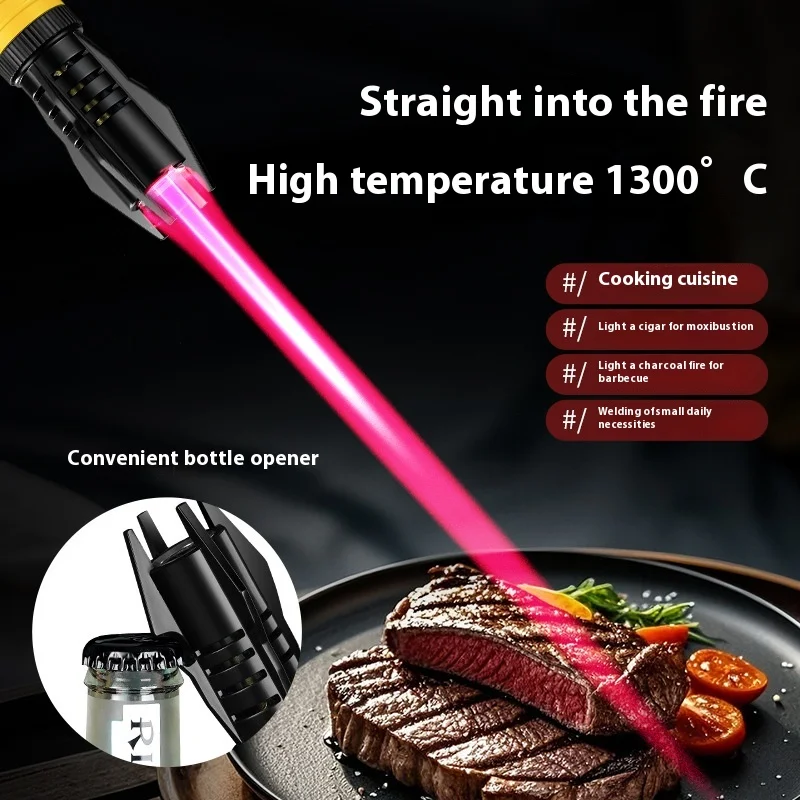 ガスライターキッチン調理強力な金属防風トーチ炎ジェットバーベ - Kitchen Gadgets You Need のレビューと価格
