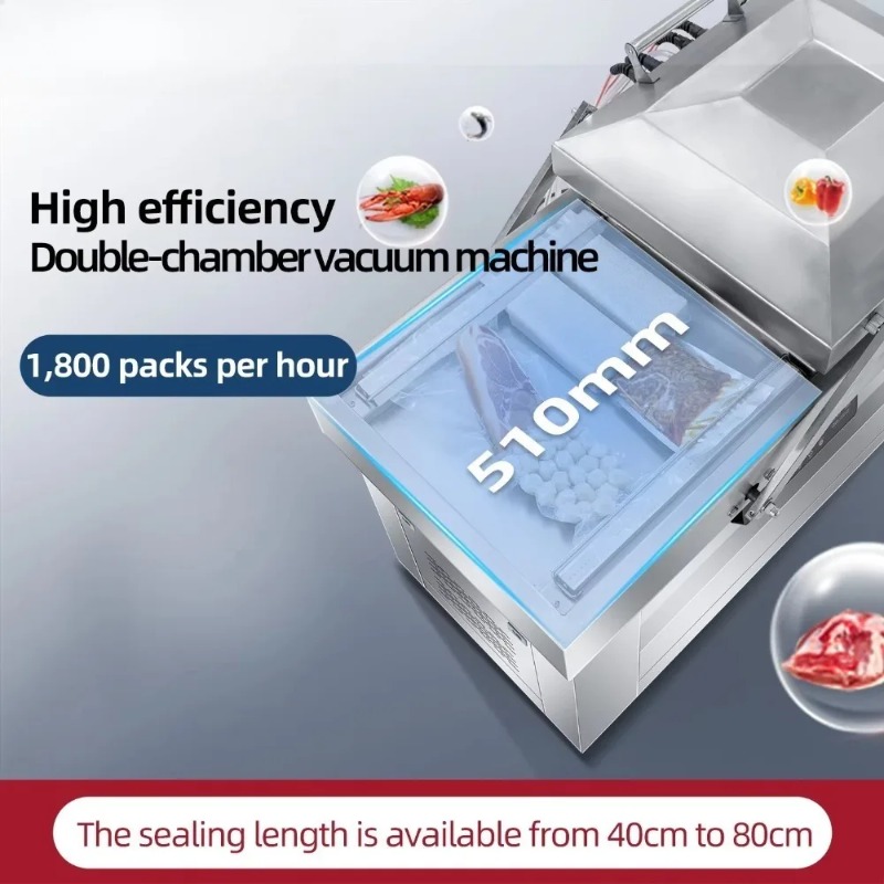 二重チャンバー真空包装機 大型業務用食品包装機 調理済み食品 - Food Vacuum Sealer のレビューと価格