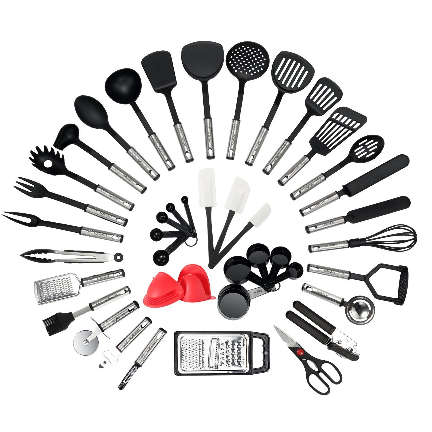 ホットセール42点セット ノンスティック耐熱ナイロンステンレ - Kitchen Gadgets Tools のレビューと価格
