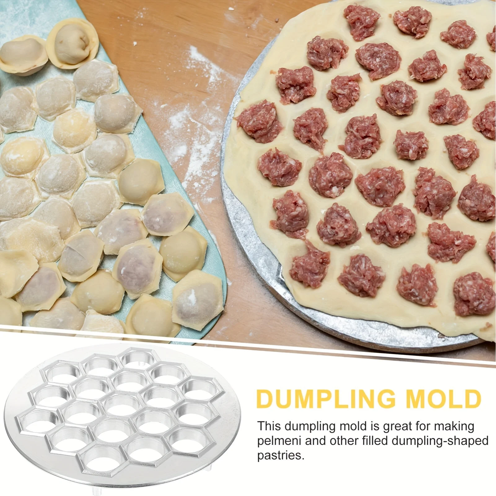 アルミ製餃子メーカー |   37穴ラビオリプレス、自家製パ - Kitchen Gadgets Dumpling Maker のレビューと価格