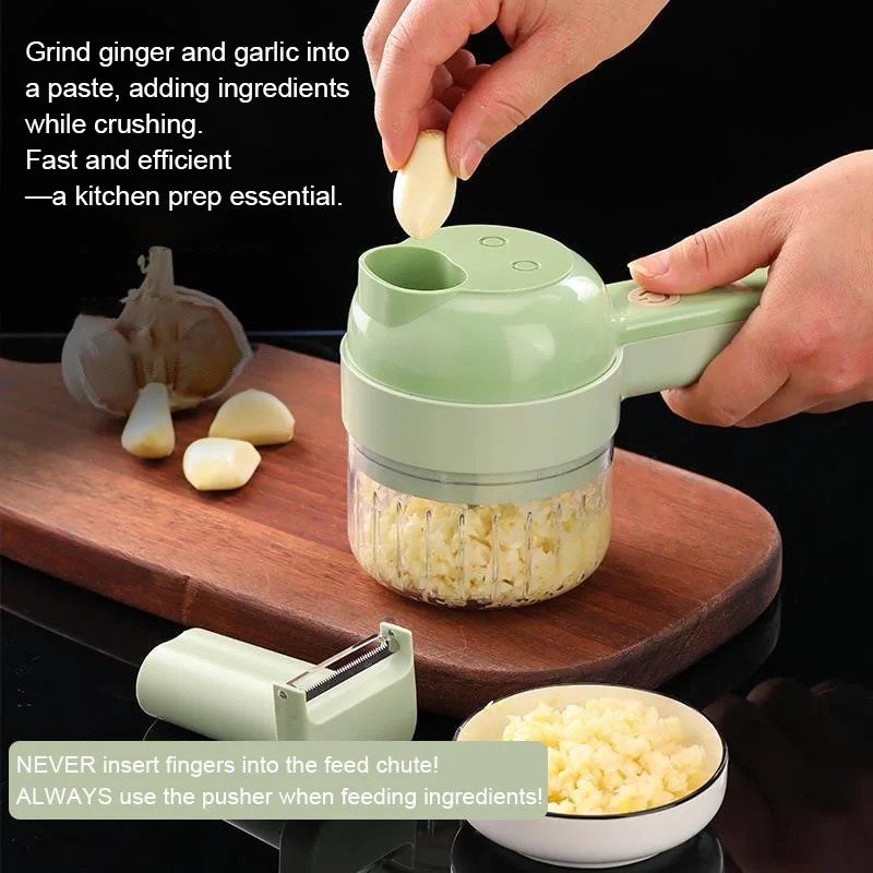 4 in 1 電動野菜カッター フードピーラー スライサー  - Kitchen Gadgets Vegetable Chopper のレビューと価格