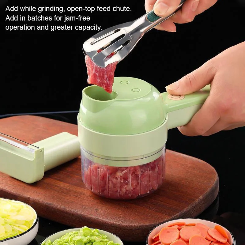 4 in 1 電動野菜カッター フードピーラー スライサー  - Kitchen Gadgets Vegetable Chopper のレビューと価格