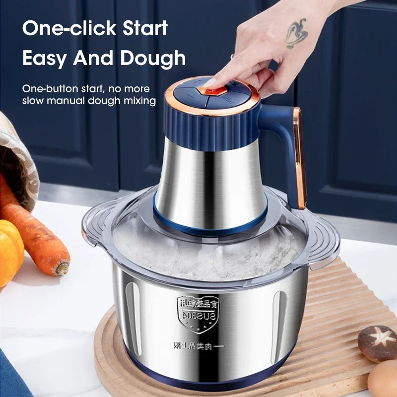家庭用5L電動ミートグラインダー、304ステンレス製ボウル付 - Kitchen Gadgets Vegetable Chopper のレビューと価格