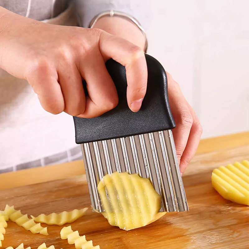 ステンレス製波型カッター、ウェーブポテトスライサー、フライド - Kitchen Gadgets Vegetable Chopper のレビューと価格