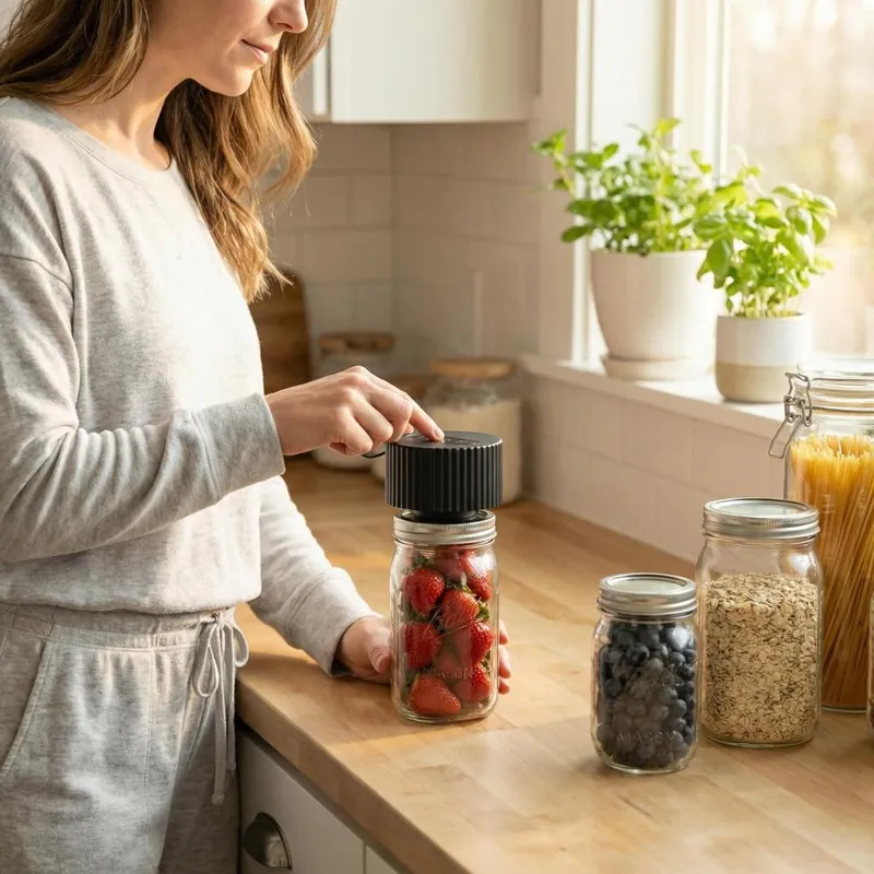 電動メイソンジャー真空シーリングマシンキット 3-in-1  - Food Vacuum Sealer のレビューと価格