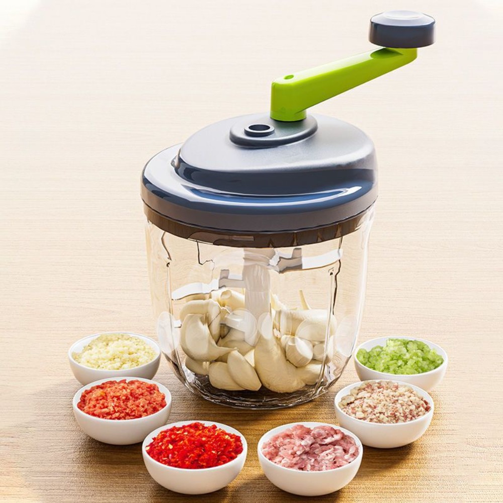 家庭用500/900ml手動式ミートミンサー、効率的で速い手 - Kitchen Gadgets Vegetable Chopper のレビューと価格