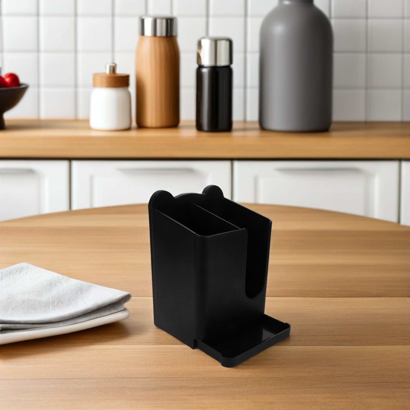 2個入り箸とスプーンホルダー 壁掛け式キッチン用品オーガナイ - Kitchen Utensil Holder のレビューと価格