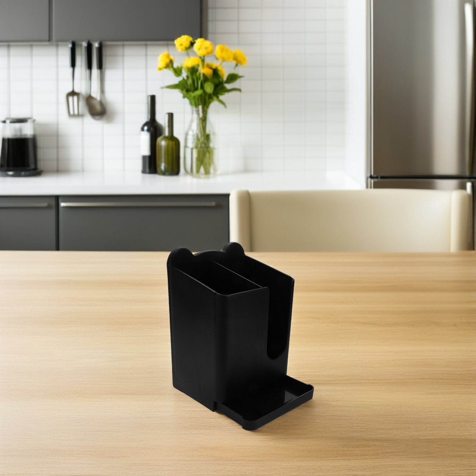 2個入り箸とスプーンホルダー 壁掛け式キッチン用品オーガナイ - Kitchen Utensil Holder のレビューと価格